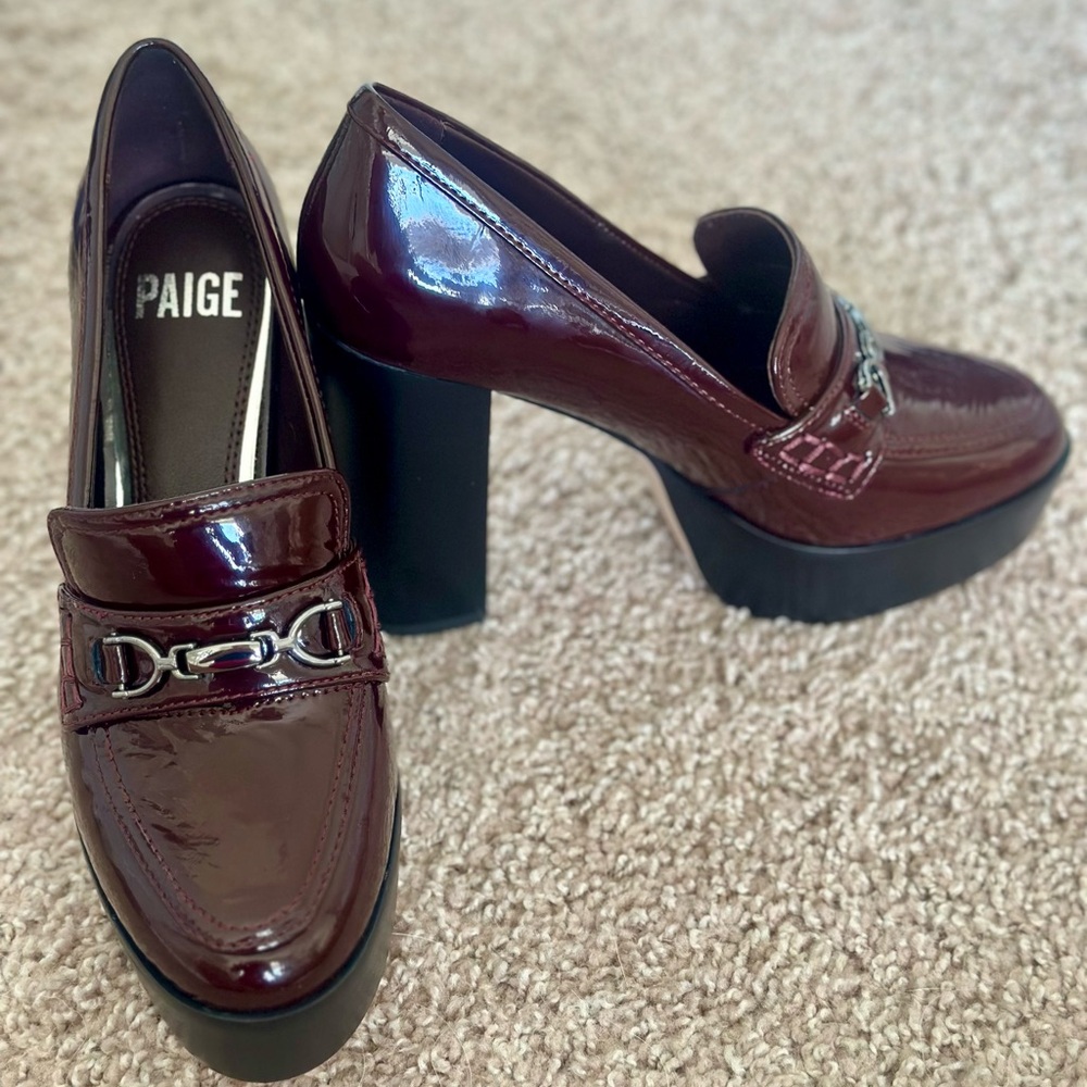 PAIGE Masha in Black Cherry Patent